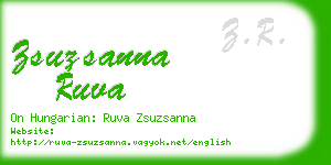 zsuzsanna ruva business card